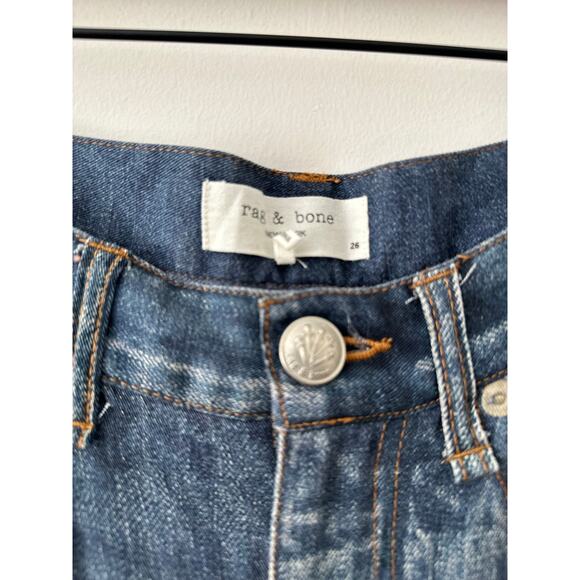 Rag & Bone Miramar Wide Leg Jeans Women Size 26 Blue Denim Medium Wash 5-Pockets - Picture 8 of 12